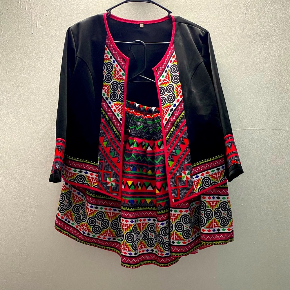 Homemade Hmong inspired 2 piece set size:L